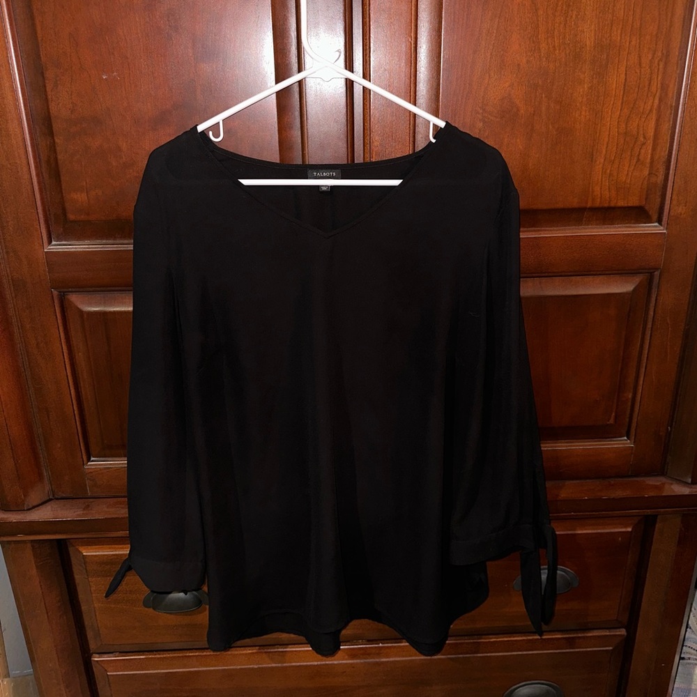 Black Basic Talbots Top!  A necessity.